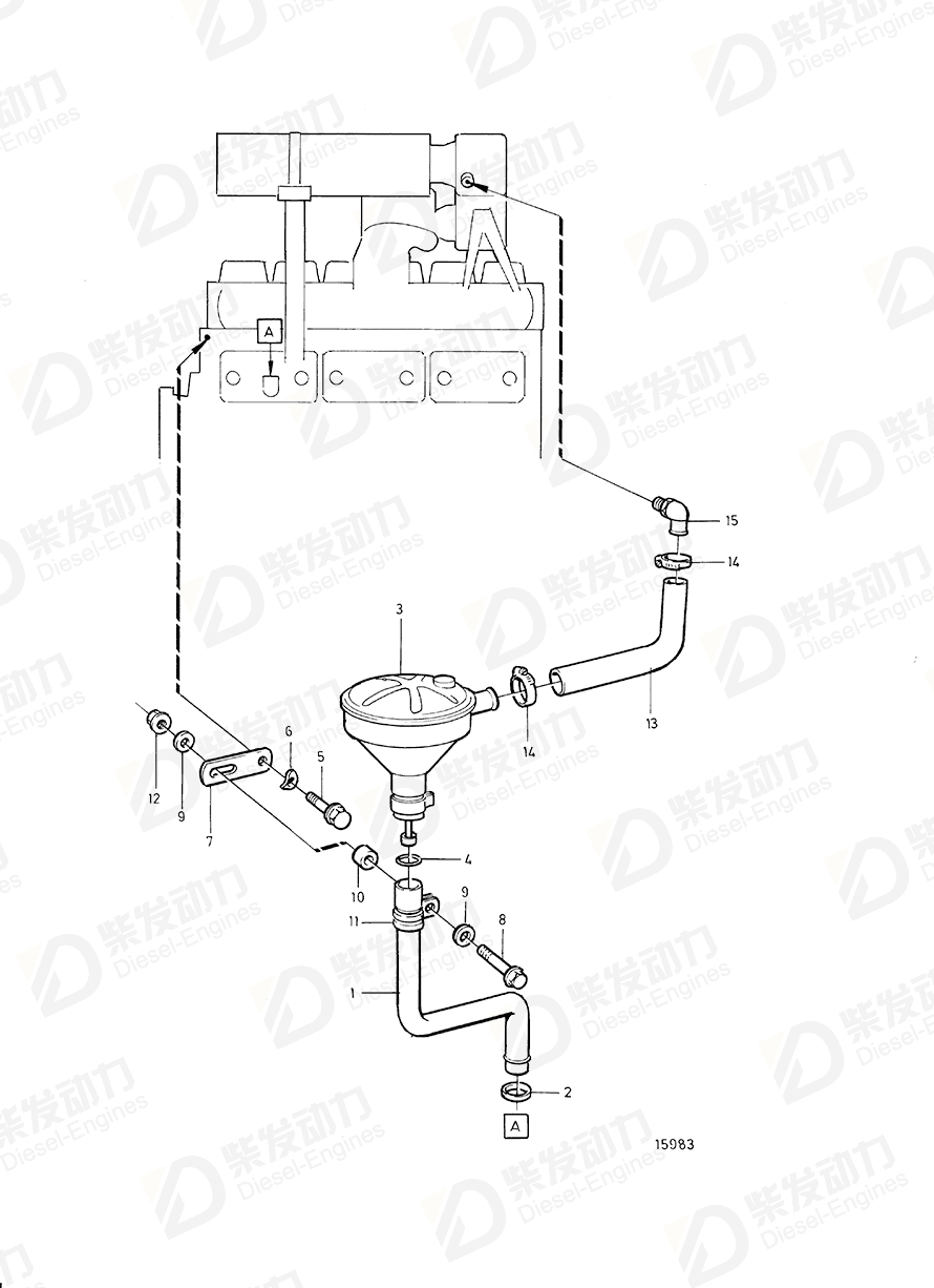 VOLVO Flange screw 984729 Drawing